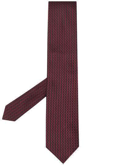 Tom Ford галстук с узором зигзаг
