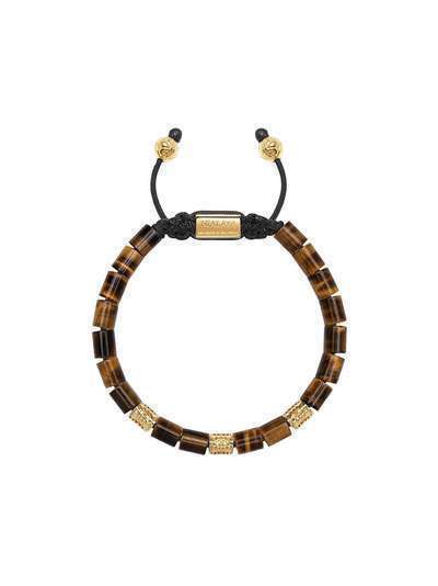 Nialaya Jewelry браслет с бусинами из тигрового глаза