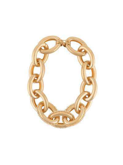 Marni crystal-embellished link chain necklace