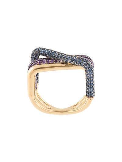 APM Monaco серебряное кольцо прямоугольной формы
