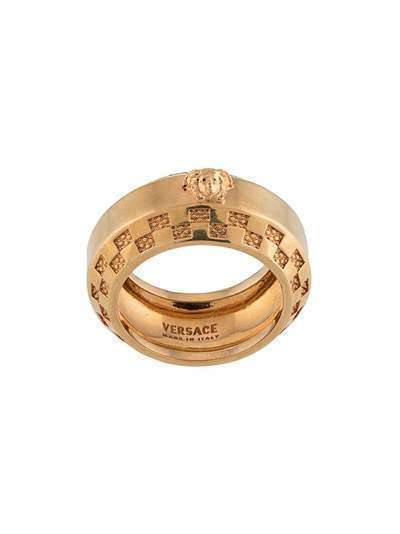 Versace кольцо Tribute с тисненым логотипом