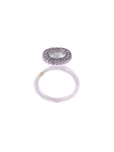 Rosa Maria серебряное кольцо Beenu Prasiolite с бриллиантами и кварцем