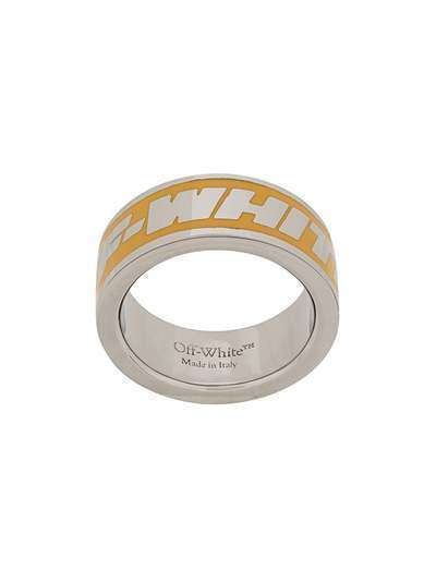 Off-White кольцо с гравировкой логотипа