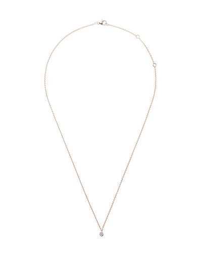 De Beers 18kt rose gold My First De Beers one diamond pendant necklace