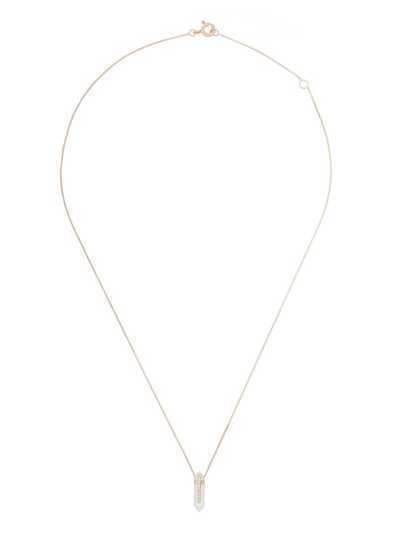 Pascale Monvoisin 9kt two-tone crystal pendant necklace