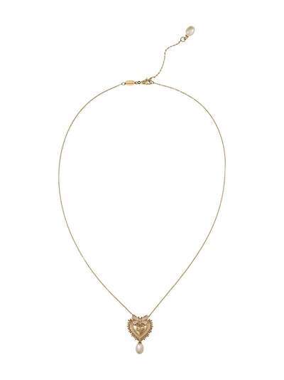 Dolce & Gabbana колье Devotion Sacred Heart из желтого золота с жемчугом и бриллиантами