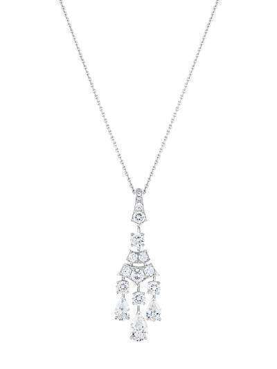 De Beers 18kt white gold Frost diamond pendant necklace