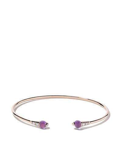 Pomellato 18kt rose gold M'ama non m'ama amethyst & diamond cuff