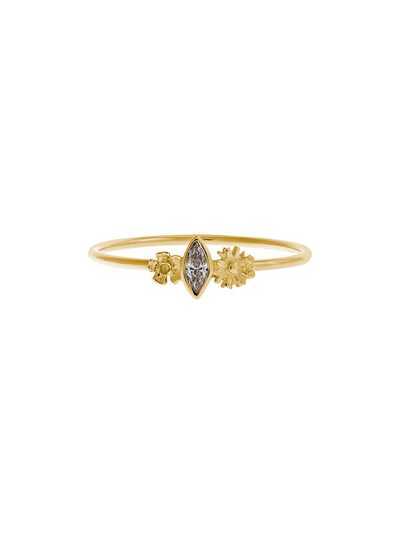 Alex Monroe кольцо из желтого золота с бриллиантом