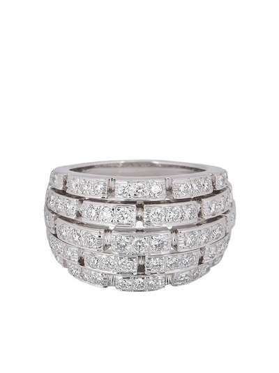 Cartier кольцо Maillon Panthère из белого золота с бриллиантами pre-owned