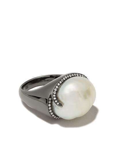 Yoko London кольцо Twilight Baroque из белого золота с жемчугом и бриллиантами