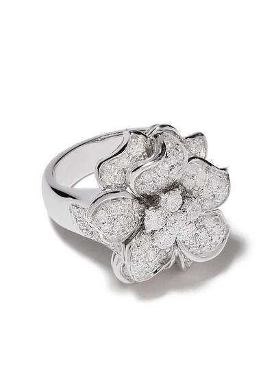 LEO PIZZO кольцо Flora из белого золота с бриллиантами
