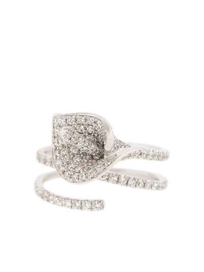 Anita Ko кольцо Calla Lily из белого золота с бриллиантами