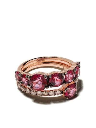 Brumani кольцо Manaca из розового золота с бриллиантами и топазом