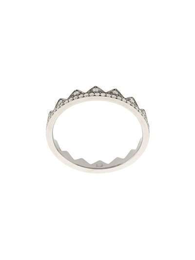 Eva Fehren 18kt black gold Crown diamond ring