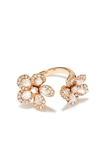 David Morris кольцо Miss Daisy Double Flower rиз розового золота с бриллиантами