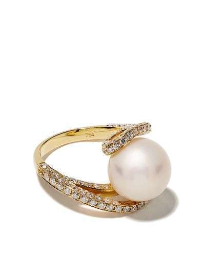 Yoko London кольцо Aurelia South Sea из желтого золота с жемчугом и бриллиантами