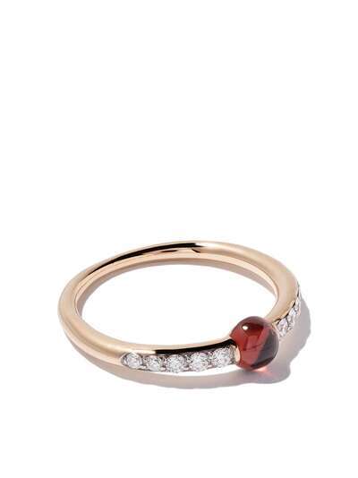 Pomellato 18kt rose gold M'ama non M'ama garnet & diamond ring