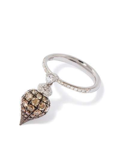 Annoushka кольцо Touch Wood из белого золота с бриллиантами