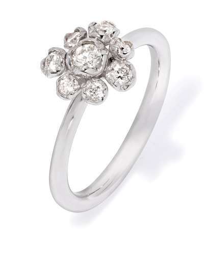 Annoushka большое кольцо Maguerite из белого золота с бриллиантами