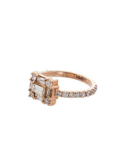Mindi Mond кольцо Clarity Cube из розового золота с бриллиантами