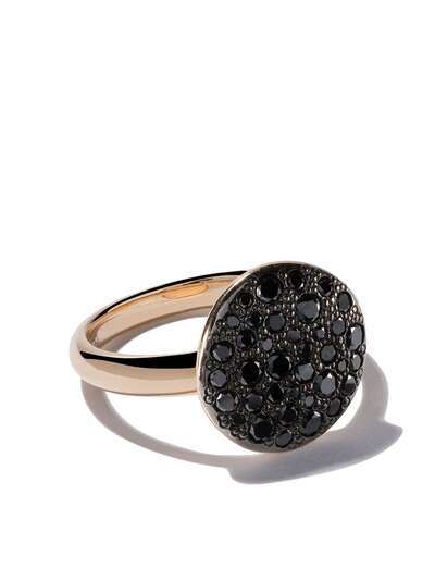 Pomellato 18kt rose gold Sabbia black diamond ring