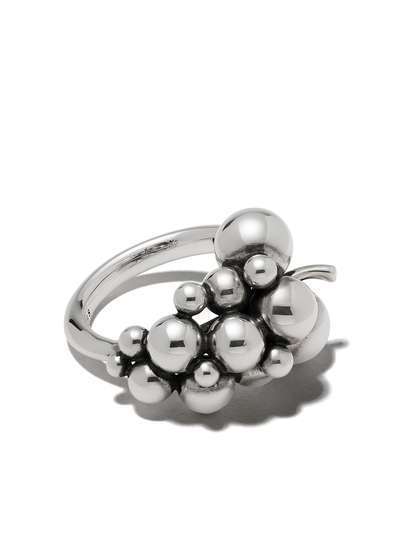 Georg Jensen кольцо Moonlight Grapes из оксидированного серебра