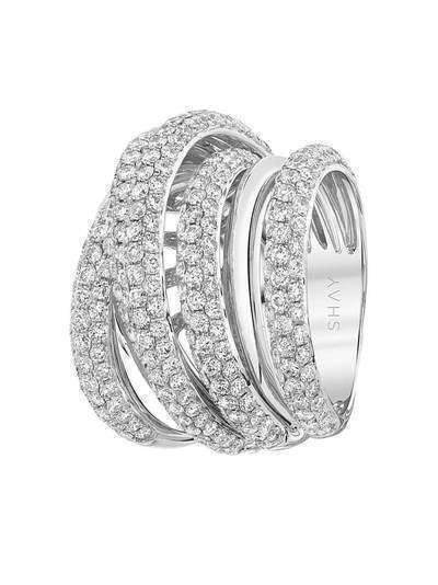 SHAY кольцо Orbit из белого золота с бриллиантами