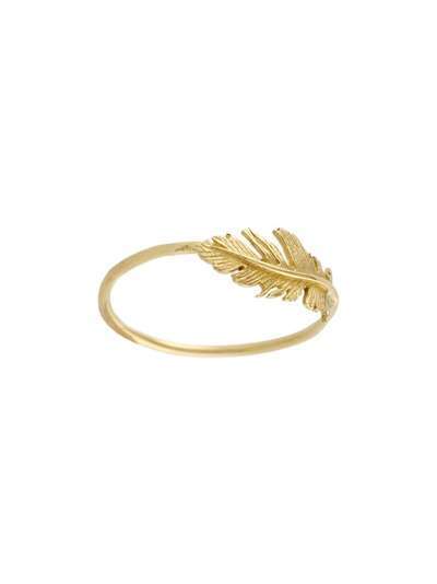 Alex Monroe кольцо Plume из желтого золота