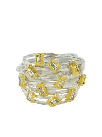 BOAZ KASHI кольцо из золота и серебра с бриллиантами