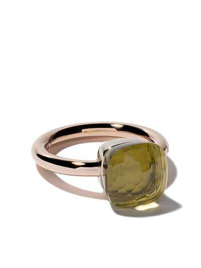 Pomellato 18kt rose & white gold medium Nudo lemon quartz ring