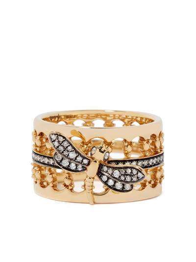 Annoushka кольцо Dragonfly из желтого золота с бриллиантами