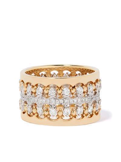 Annoushka кольцо Crown из белого и желтого золота с бриллиантами