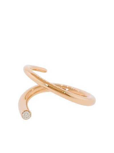 Kat Kim кольцо Crescendo Pin из розового золота с бриллиантами