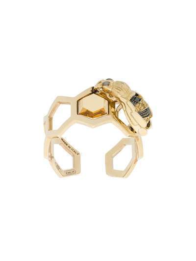 Delfina Delettrez 9kt yellow gold To Bee or Not To Be open ring