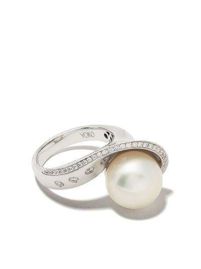 Yoko London кольцо Novus South Sea из белого золота с жемчугом и бриллиантами