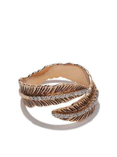 Kismet By Milka золотое двойное кольцо с бриллиантами