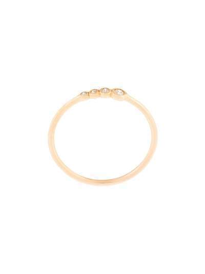 Sarah & Sebastian кольцо Bloom из желтого золота с бриллиантами