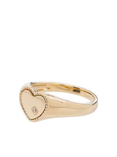 Yvonne Léon кольцо-печатка из желтого золота с бриллиантами
