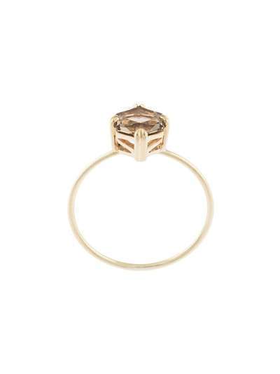 Natalie Marie кольцо из желтого золота с кварцем шестиугольной формы