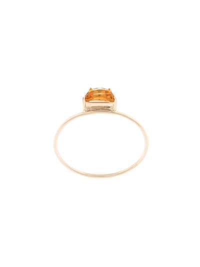 Natalie Marie кольцо Tiny Half Moon из желтого золота с цитрином