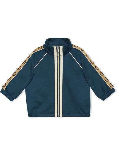 Gucci Kids куртка из джерси с логотипом Interlocking G