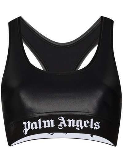 Palm Angels спортивный бюстгальтер с логотипом