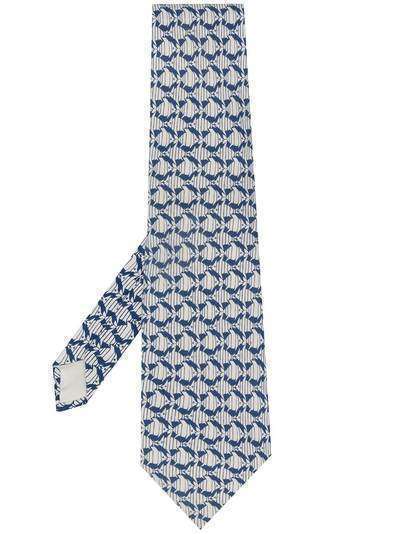 Hermès галстук 1970-х годов с узором pre-owned