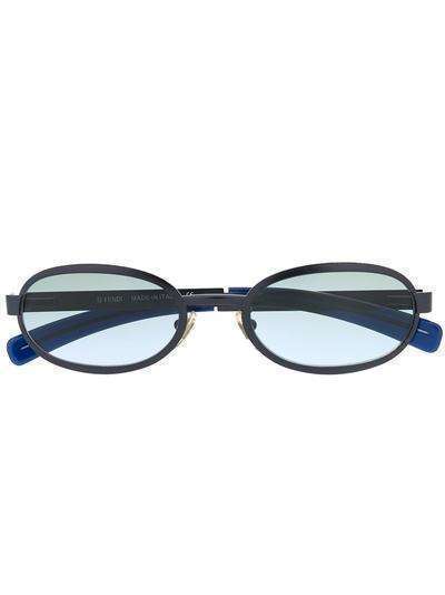 Fendi Pre-Owned затемненные солнцезащитные очки 1990-х годов в овальной оправе
