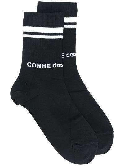 Comme Des Garçons носки с контрастными полосками и логотипом