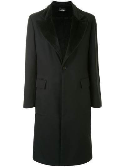 Comme Des Garçons Pre-Owned пальто средней длины с искусственным мехом