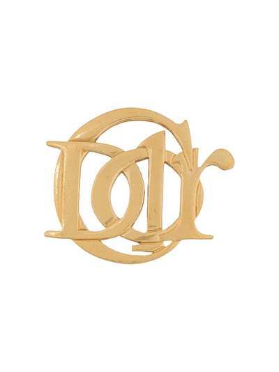 Christian Dior брошь 1990-х годов с логотипом