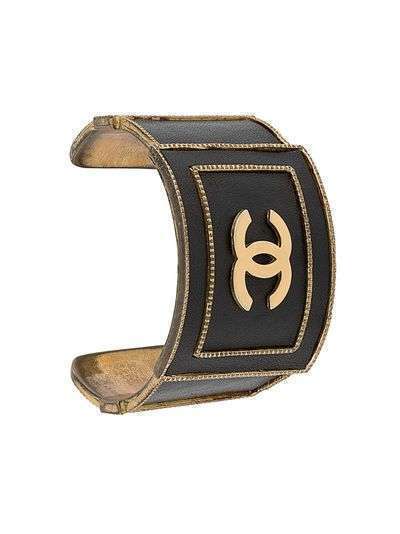 Chanel Pre-Owned браслет-кафф с логотипом CC