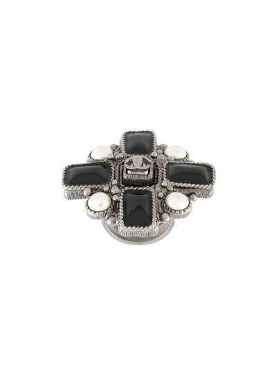 Chanel Pre-Owned декорированное кольцо с логотипом СС